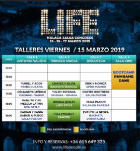 Programa Viernes Life Salsa Congress Málaga 2019
